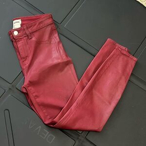L’AGENCE Jeans Margot Skinny High Rise Dark Wine Coated Womens Size 26